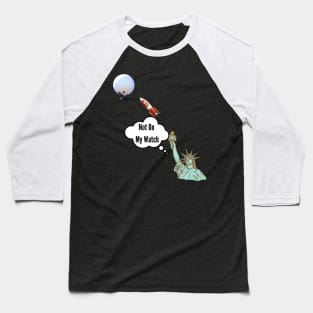 Statue of Liberty Shooting Down Spy Balloon Baseball T-Shirt